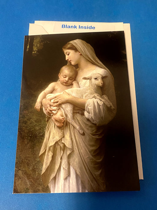 Blessed Mother with Child Blank Note Card w/envelope,New #AB-25-4 - Journeys of Faith
