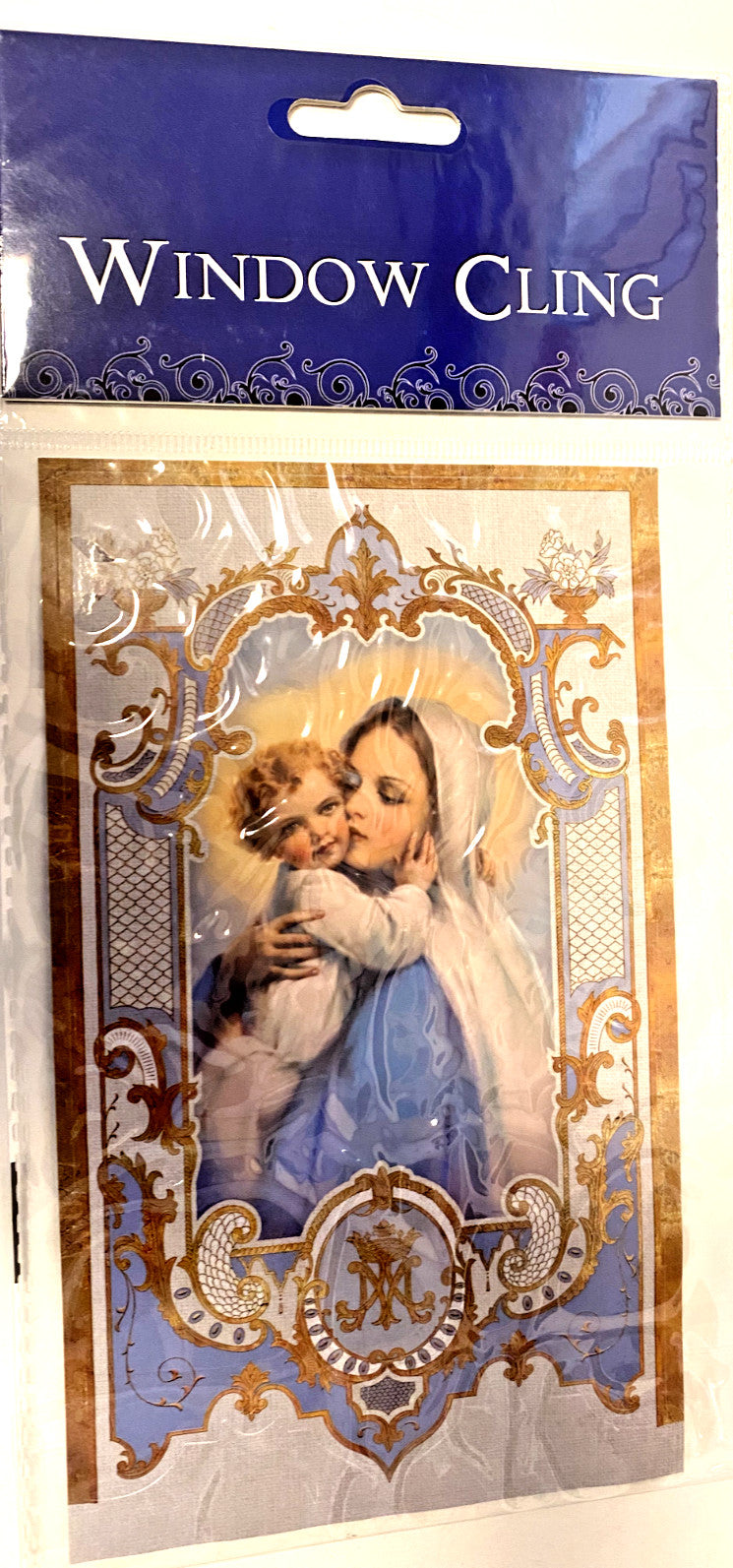 Blessed Mother with Child " Ave Maria" Window Cling, New #AB-046 - Journeys of Faith