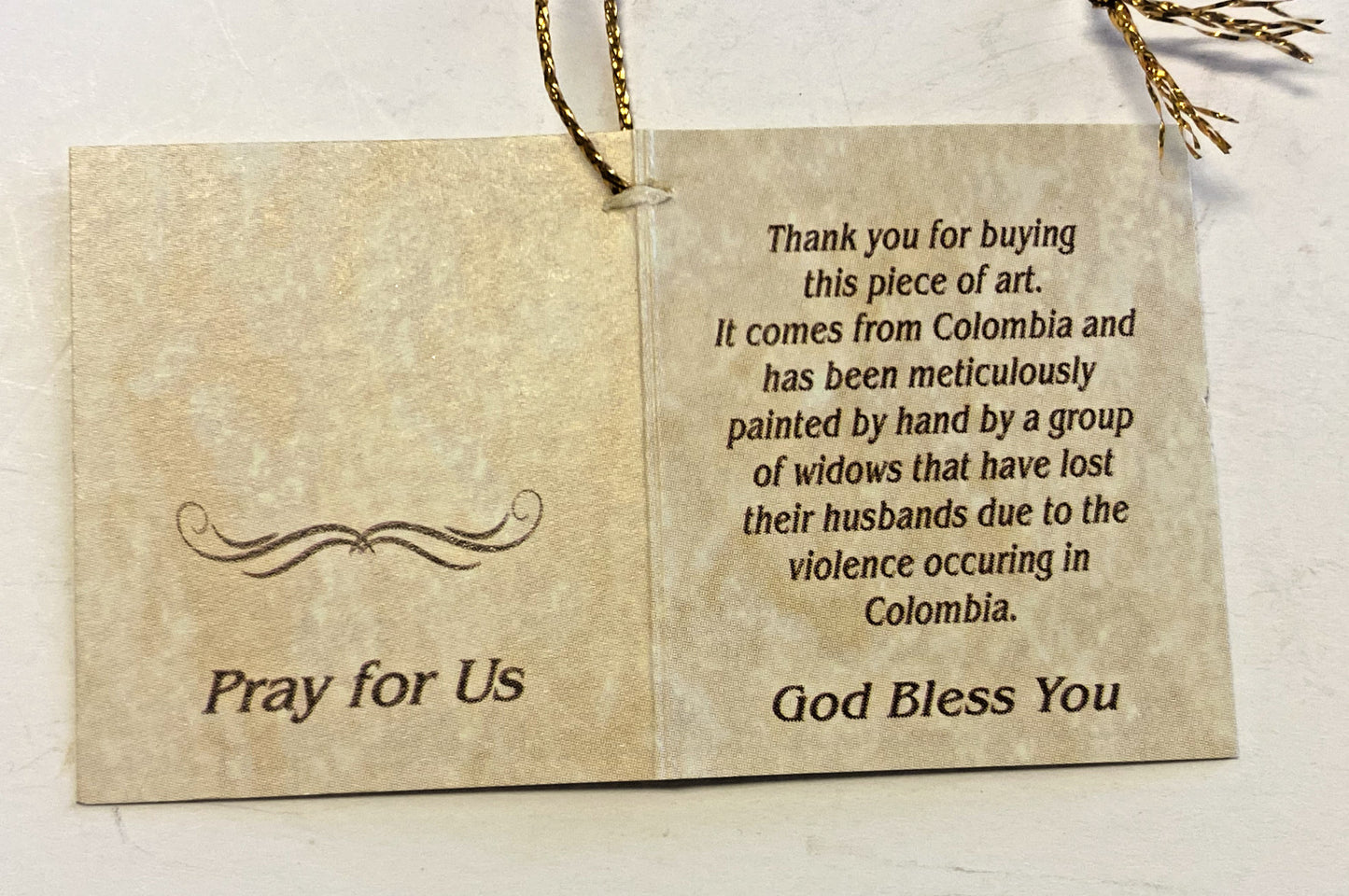 "Let Mum Rest" Holy Family  5.25"  Hand Painted Statue, New From Colombia #L021 - Journeys of Faith