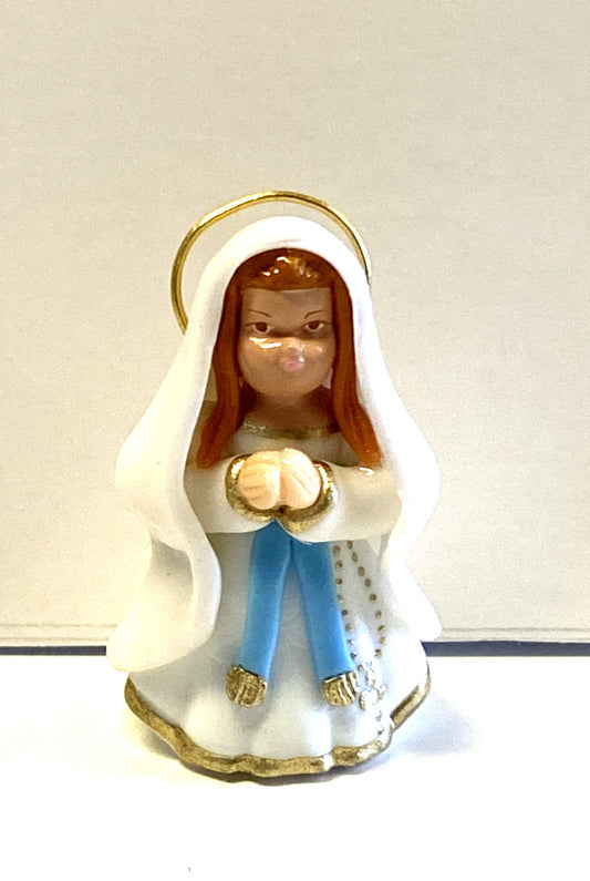 Our Lady of Lourdes Miniature 1.75"  Statue, New from Colombia #053 - Journeys of Faith