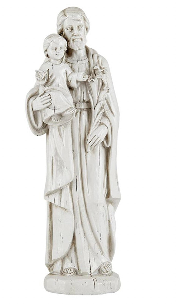 Saint Joseph with Child Stone Finish 8" Statue, New #AB-184 - Journeys of Faith