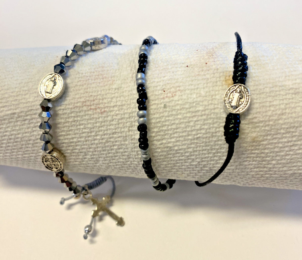 Saint Benedict, 3 Bracelets, New #AB-085 - Journeys of Faith