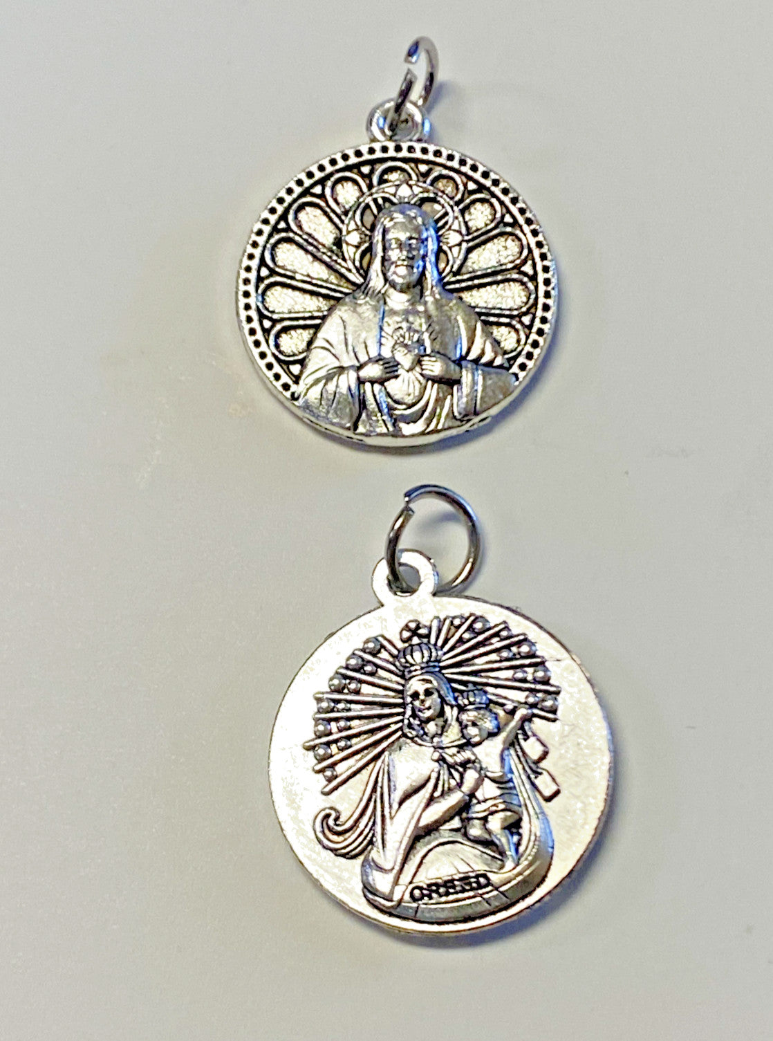 Sacred Heart  of Jesus & Our Lady of Mount Carmel Medal, New #MD-021 - Journeys of Faith