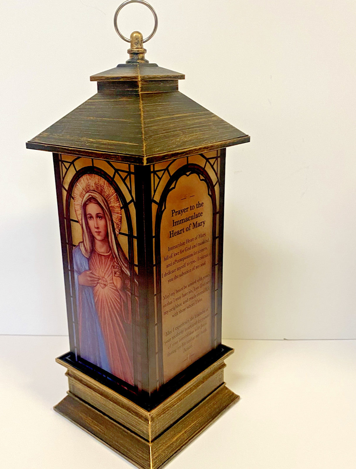 Immaculate Heart Of Mary  11" LED Lantern, New #RM-35 - Journeys of Faith