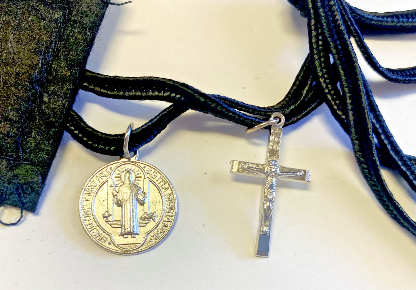 Seven Sorrow of Mary Brown Scapular with 2 charms, New #MD-043 - Journeys of Faith
