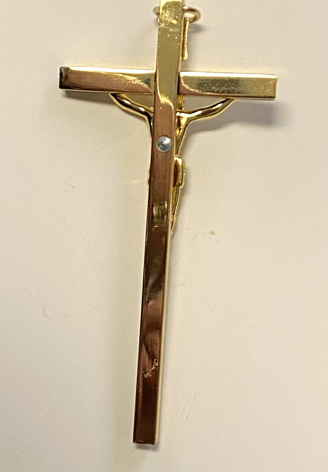 Gold 4" Hammered Cross,  New #AB-275-R2 - Journeys of Faith