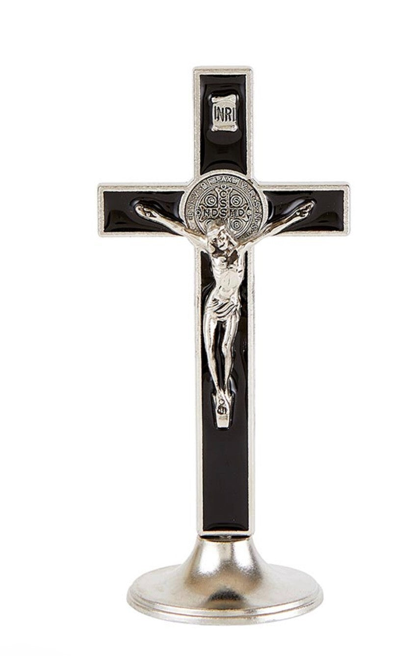 Saint Benedict 4.5" Standing Crucifix,  New #AB-295-R2 - Journeys of Faith