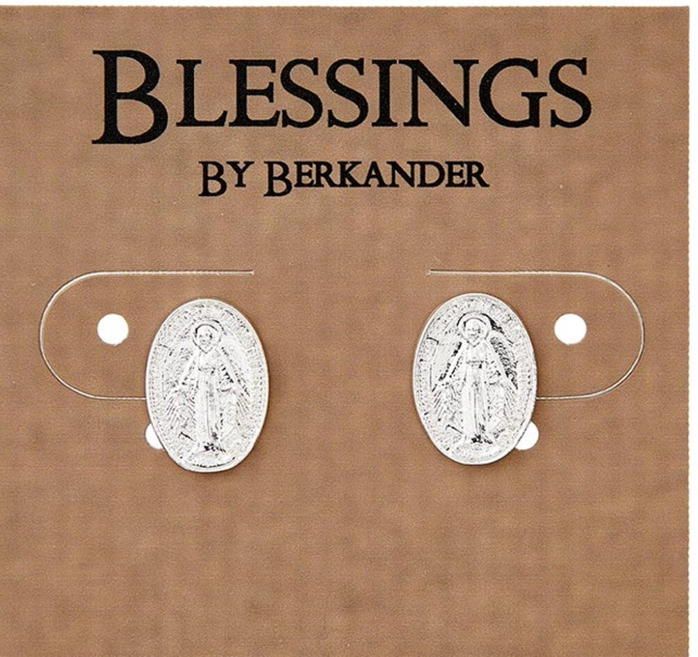 MIraculous Medal Stud Earrings,  New #MD-052 - Journeys of Faith