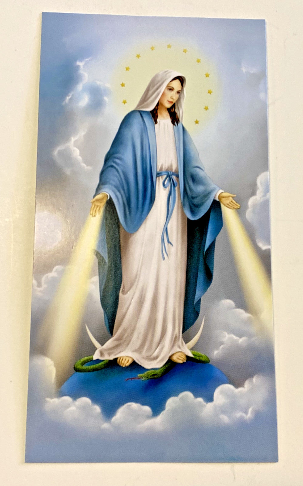 MIraculous Medal Pendant Necklace & Prayer Card, New #AB-281-R2 - Journeys of Faith