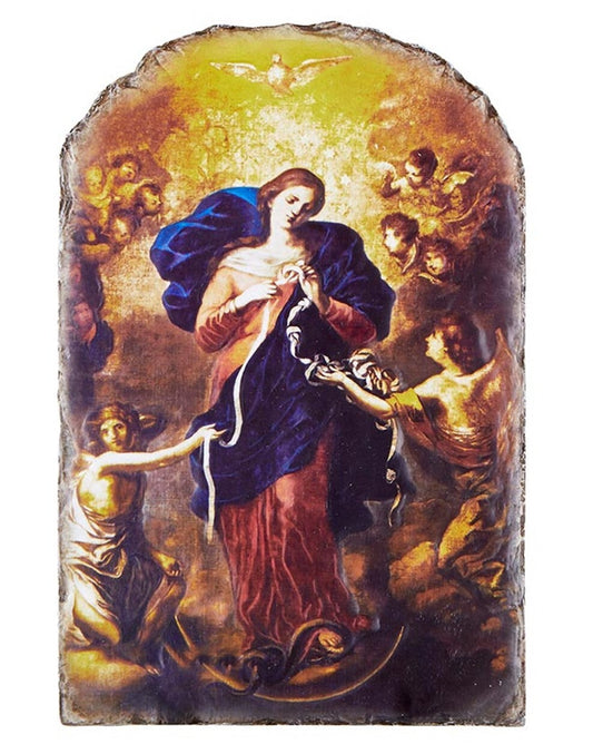 Our Lady Undoer (Untier) of Knots 8.5" Arched Tile Plaque, New #AB-141 - Journeys of Faith