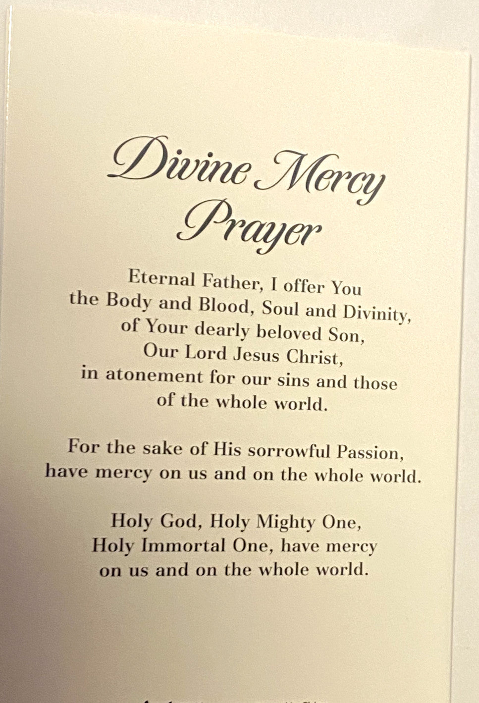 Divine, Mercy blank note card, New, #AB-306-R2 - Journeys of Faith