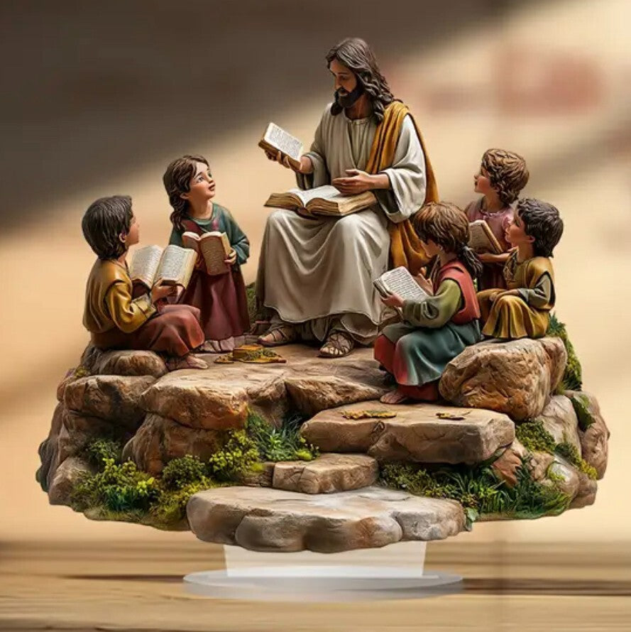 Jesus Teaching the Children,  2D Flat Acrylic Image, New, #ALM-020-R2 - Journeys of Faith