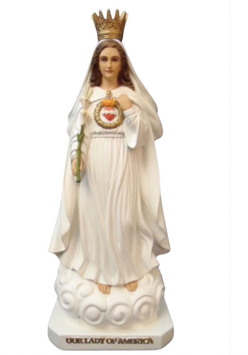 Our Lady of America 14" Statue, New from Colombia #Fiat-002 - Journeys of Faith