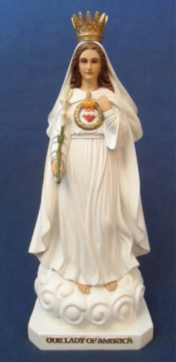 Our Lady of America 14" Statue, New from Colombia #Fiat-002 - Journeys of Faith