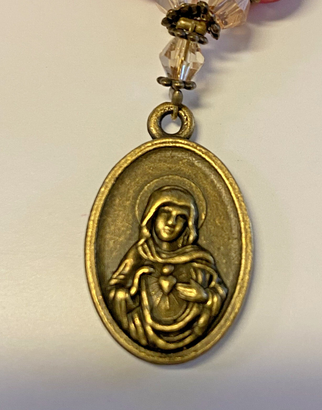 Red Marbled 1 Decade Rosary,  New, #AB-350-R2 - Journeys of Faith