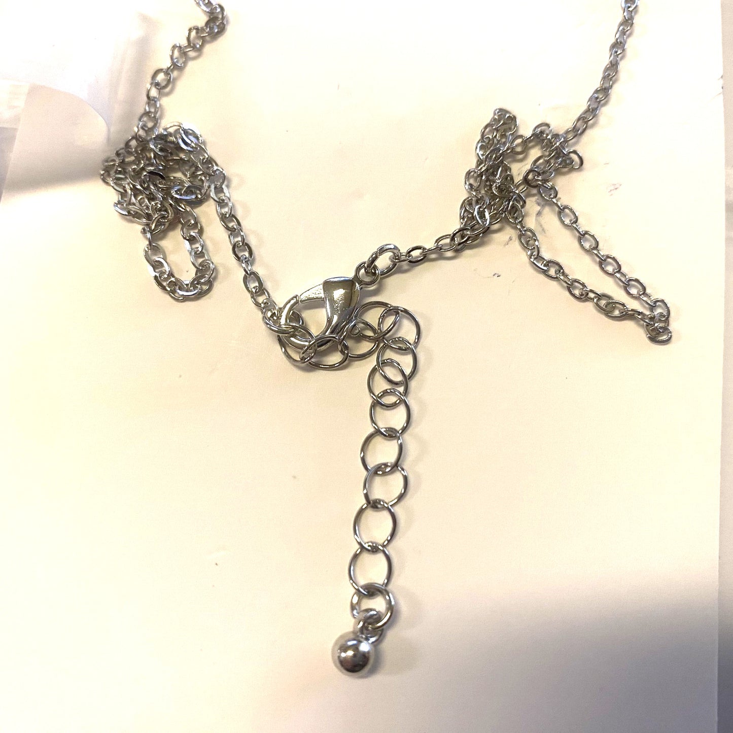 Silver  1" Crucifix Necklace with Faux Pearls, New #AB-353-R2 - Journeys of Faith