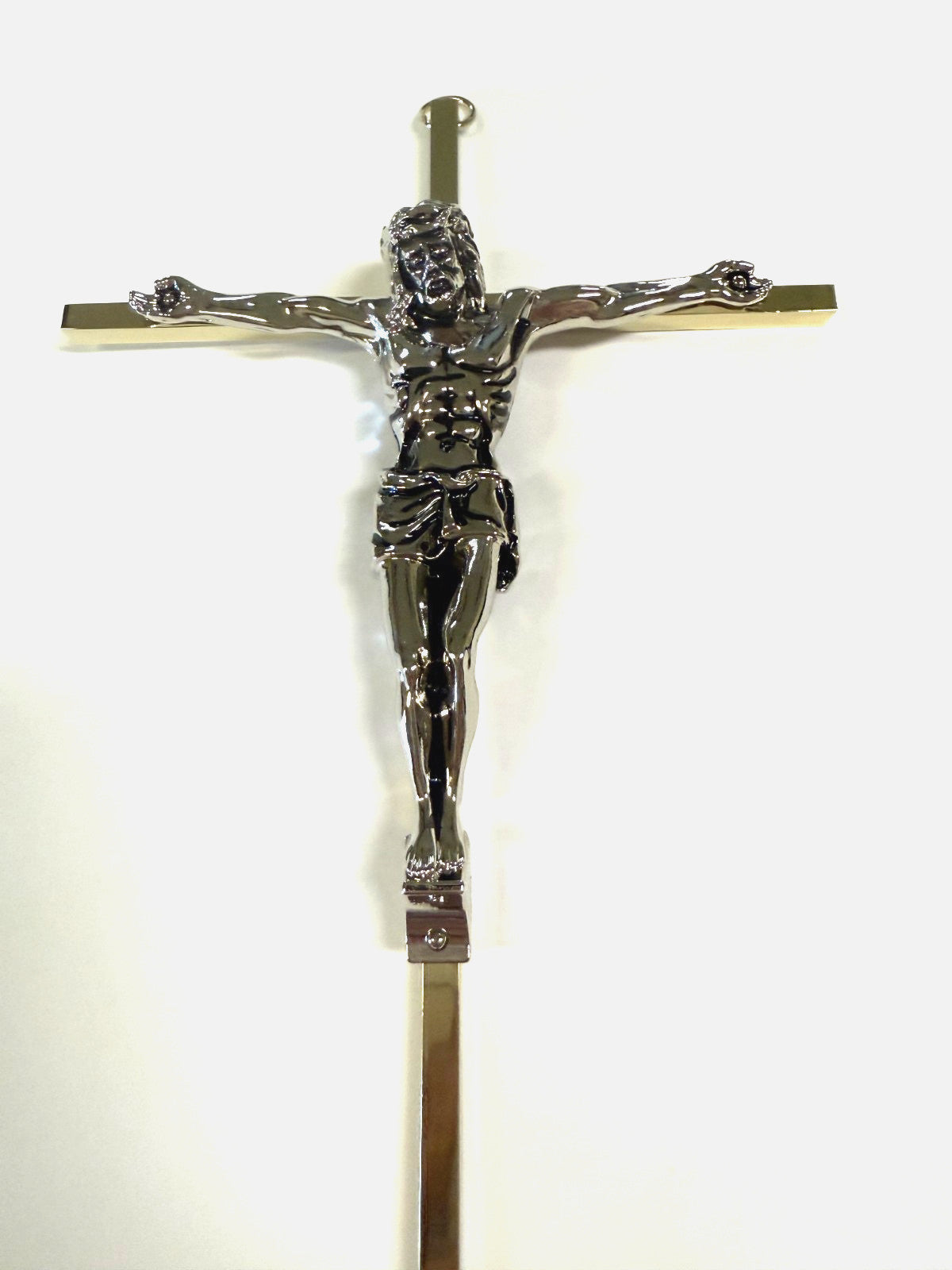 10" Gold Plated & Pewter Silver Corpus  Wall Crucifix, New #AB-341-R2 - Journeys of Faith