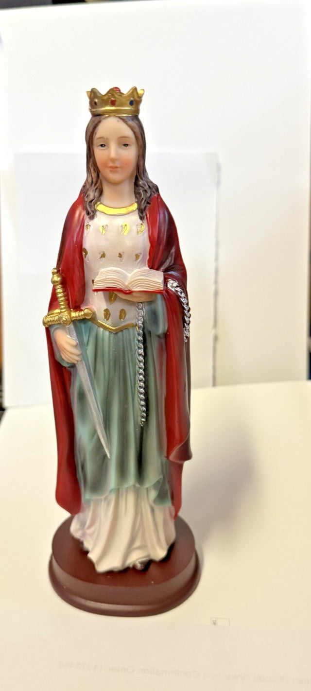 Saint Dymphna 8.75" Statue, New #AB-410-R2 - Journeys of Faith