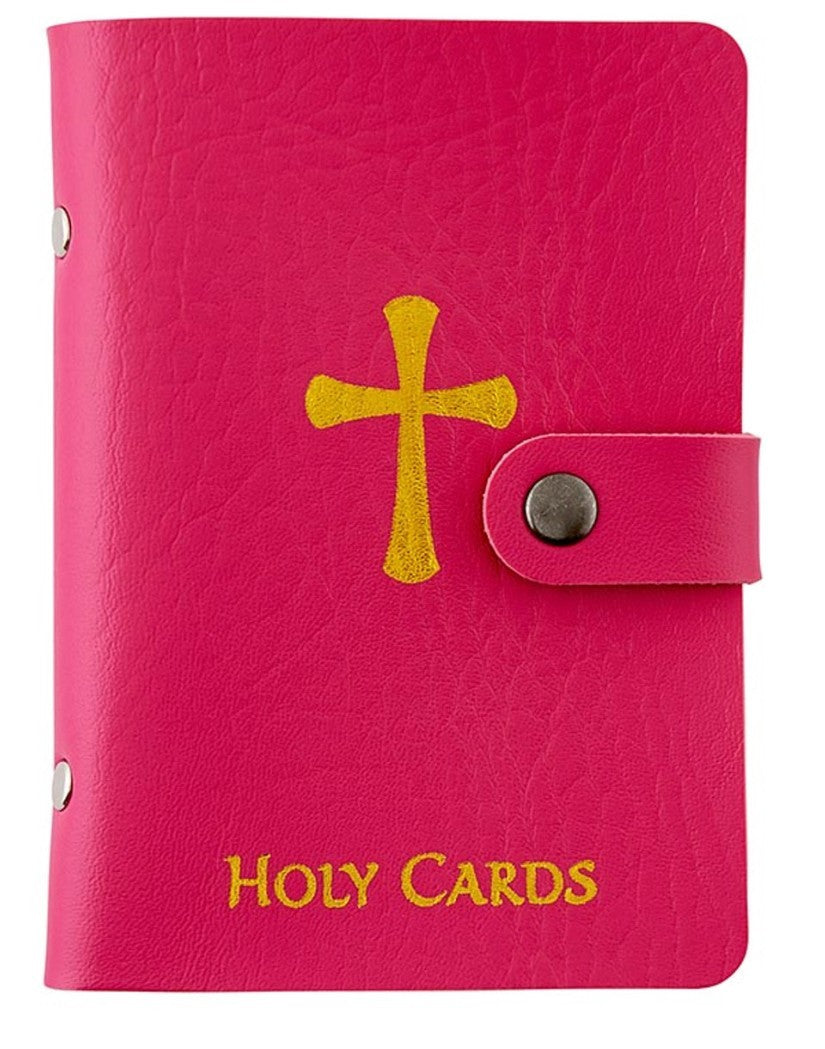 Holy Card Holder 5.25" Pink Booklet, New. #AB-034-1 - Journeys of Faith