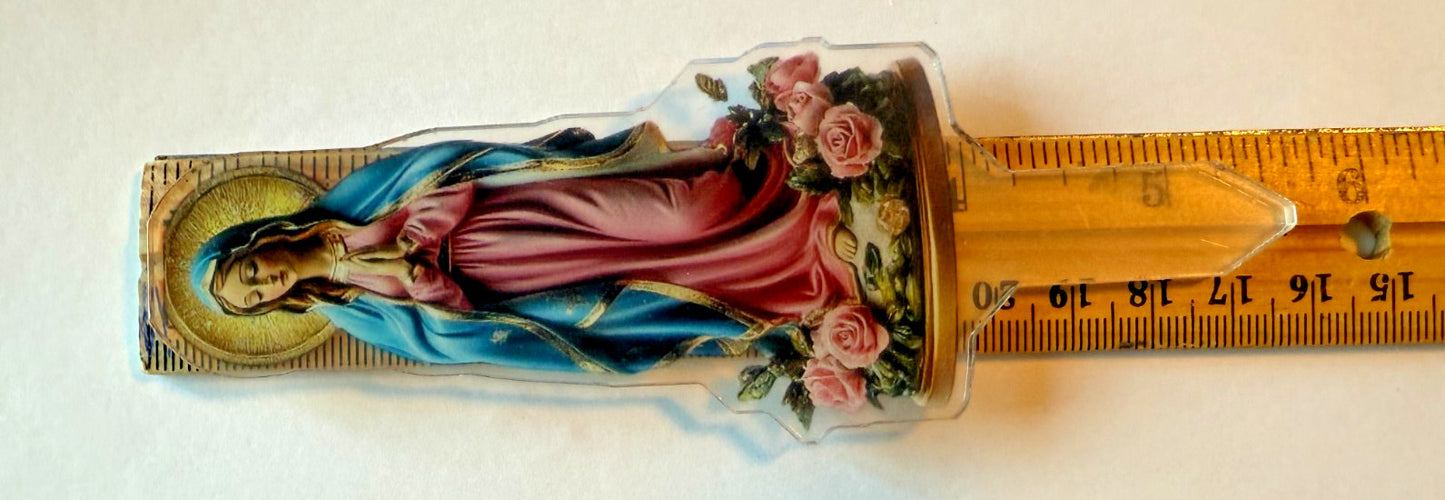 Blessed Mother Acrylic Garden Stake(pink & blue), New #ALM-026-R2 - Journeys of Faith