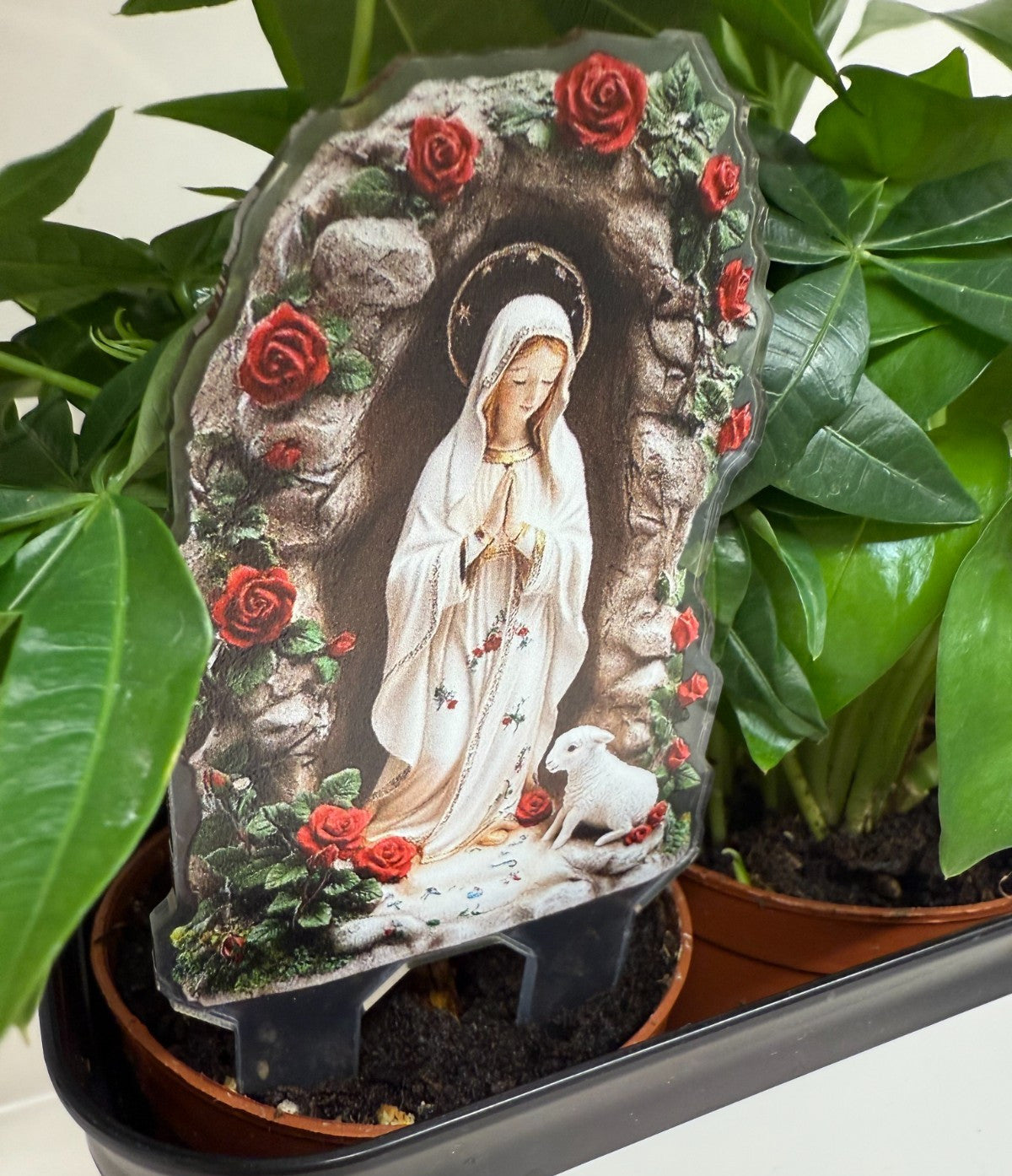 O. L. of Lourdes Acrylic Garden Stake, New #ALM-025-R2 - Journeys of Faith
