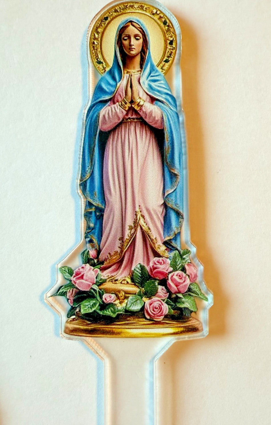 Blessed Mother Acrylic Garden Stake(thin), New #ALM-029-R2 - Journeys of Faith