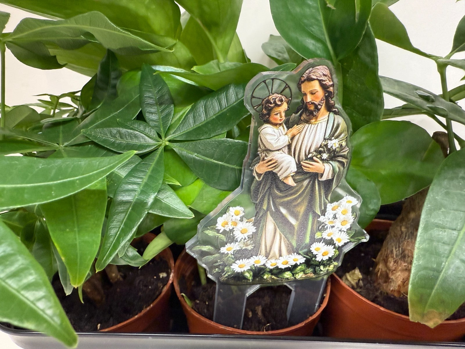 St Joseph with Child Acrylic Garden Stake, New #ALM-027-R2 - Journeys of Faith