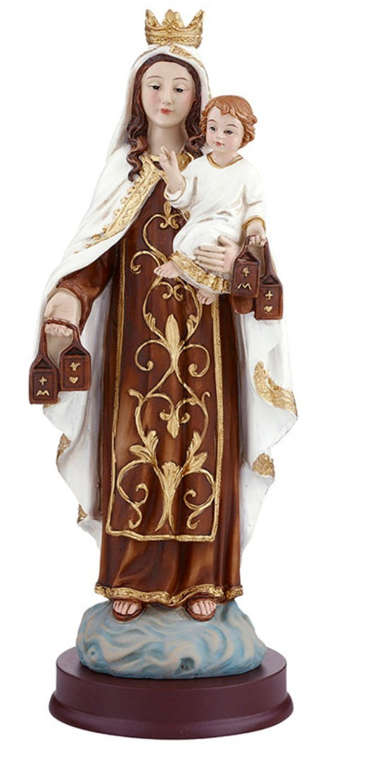 Our Lady of Mount Carmel 8" Statue, New #AB-228 - Journeys of Faith