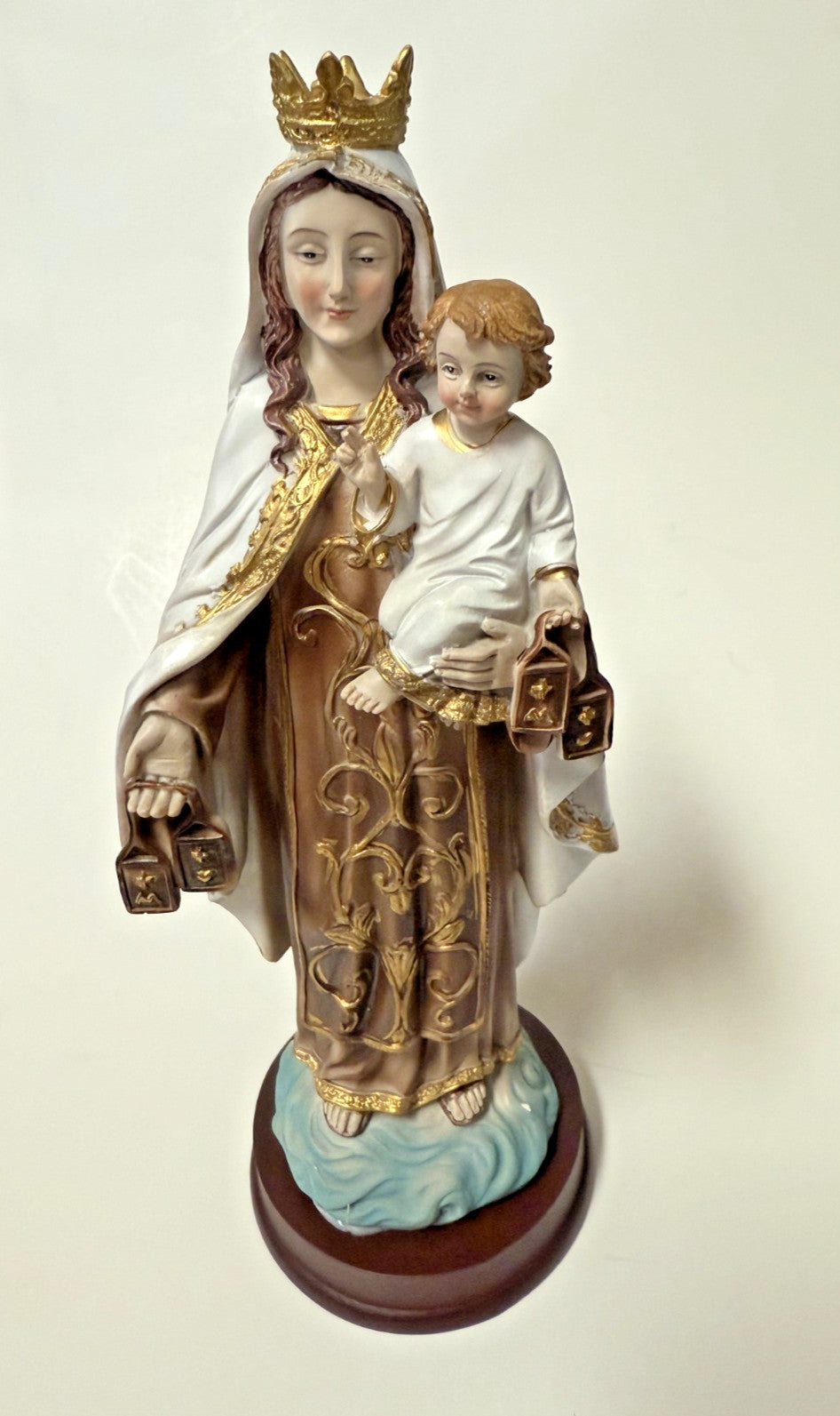 Our Lady of Mount Carmel 8" Statue, New #AB-228 - Journeys of Faith
