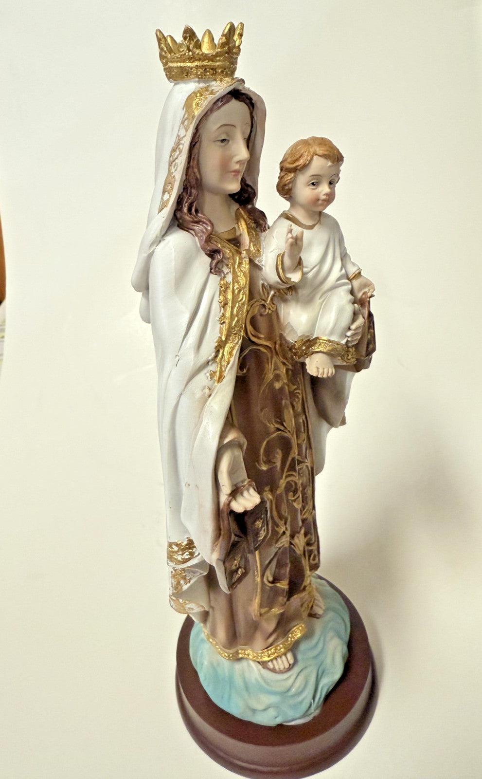 Our Lady of Mount Carmel 8" Statue, New #AB-228 - Journeys of Faith
