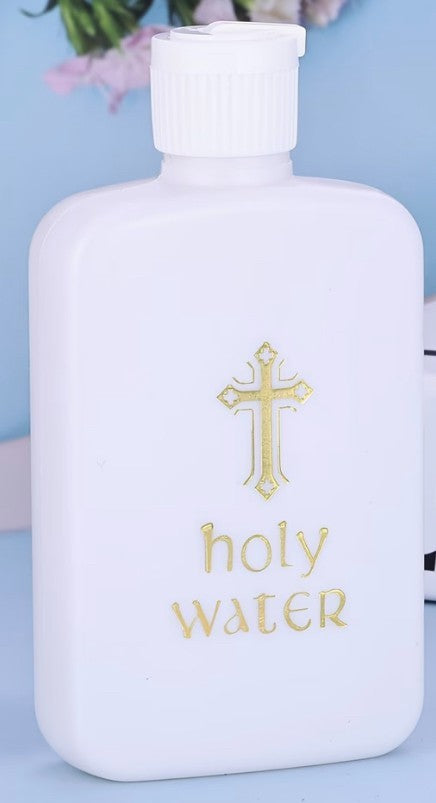 Holy Water Bottle With Flip Top- Screw On Cap, New #AB-240 - Journeys of Faith