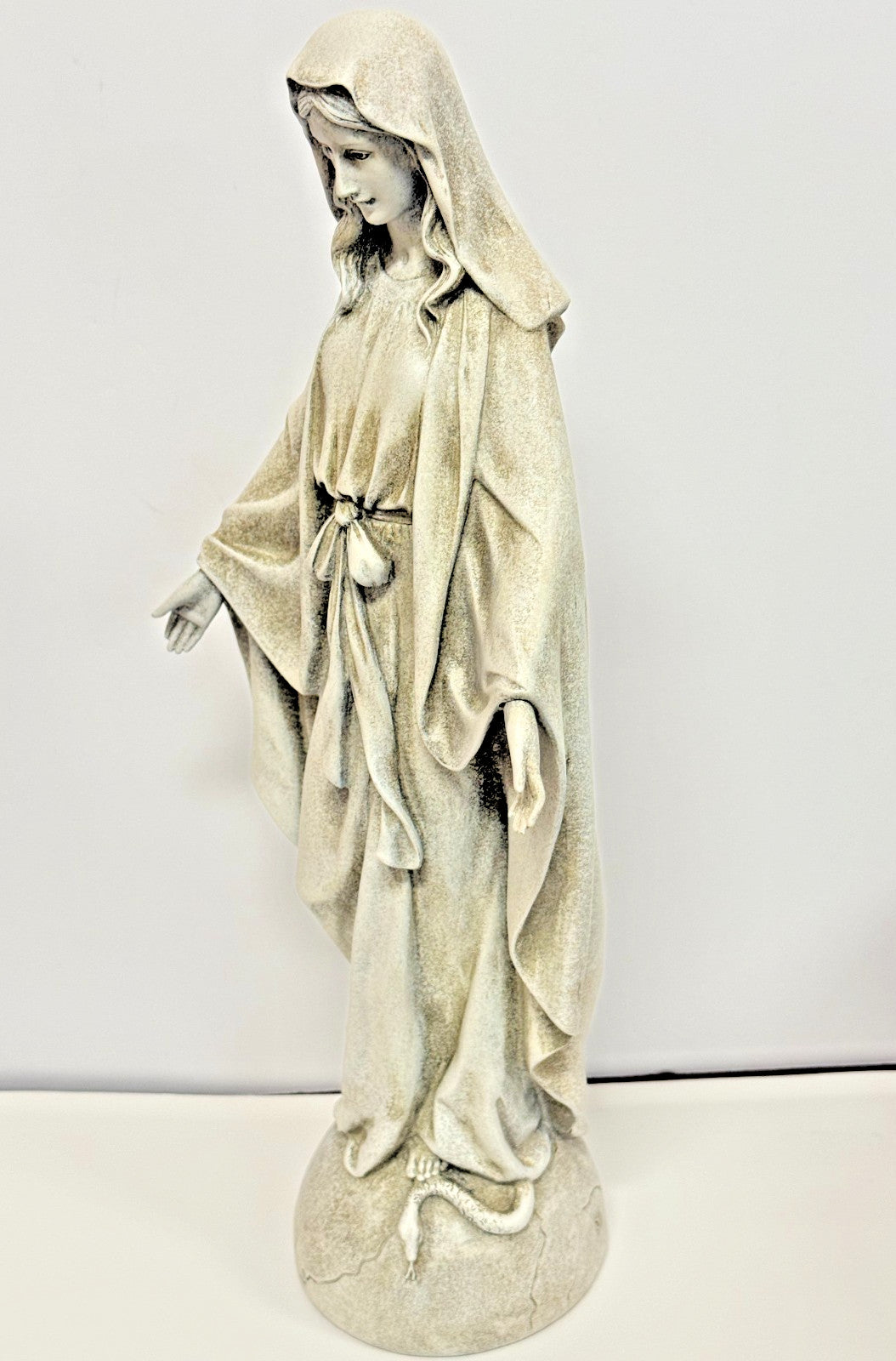 Our Lady of Grace  14" Stone Finish Garden Statue, New #RM-62-RM - Journeys of Faith