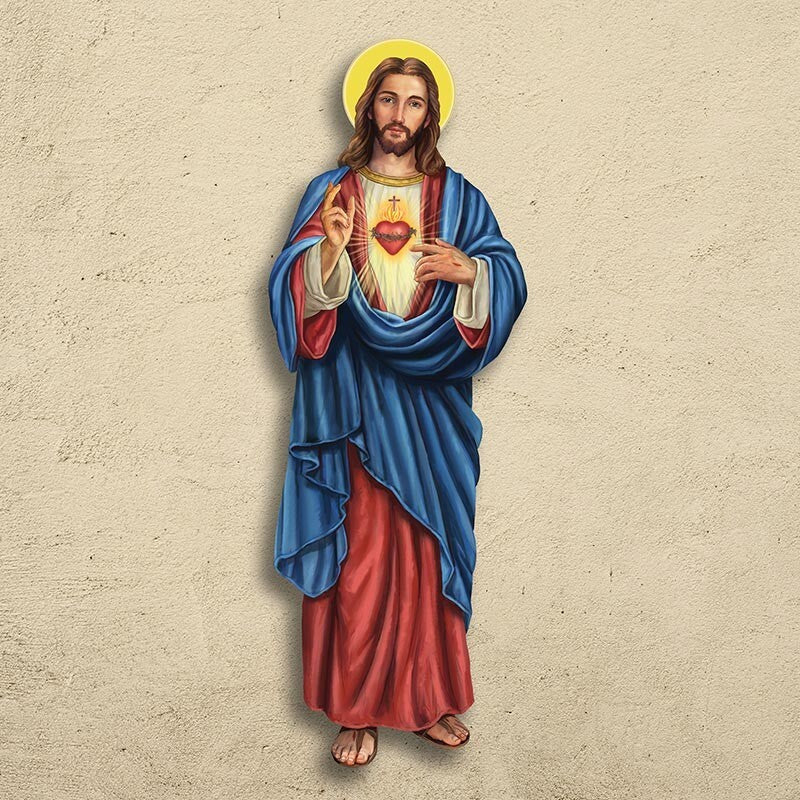 Sacred Heart Of Jesus  3' Wall Plaque, New - Journeys of Faith