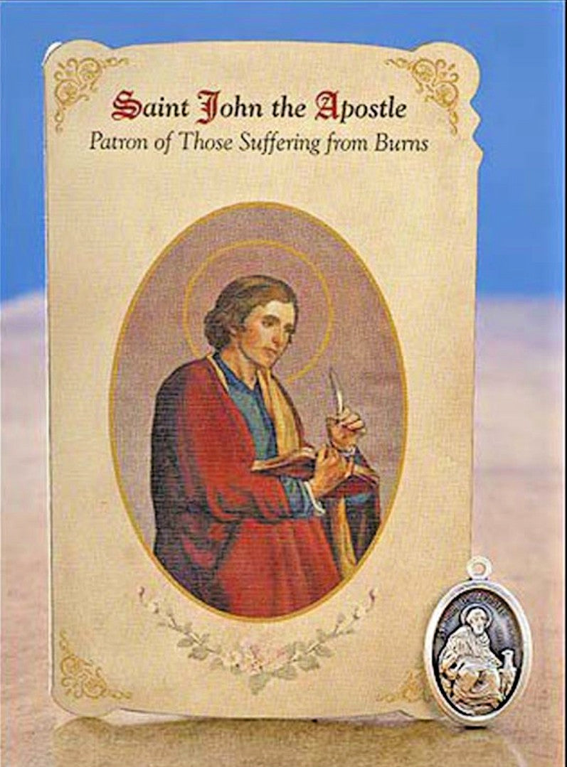 Saint John the Apostle (Patron of Burns)  Prayer folder + Medal, New #PCM-03[product_title] - Journeys of Faith