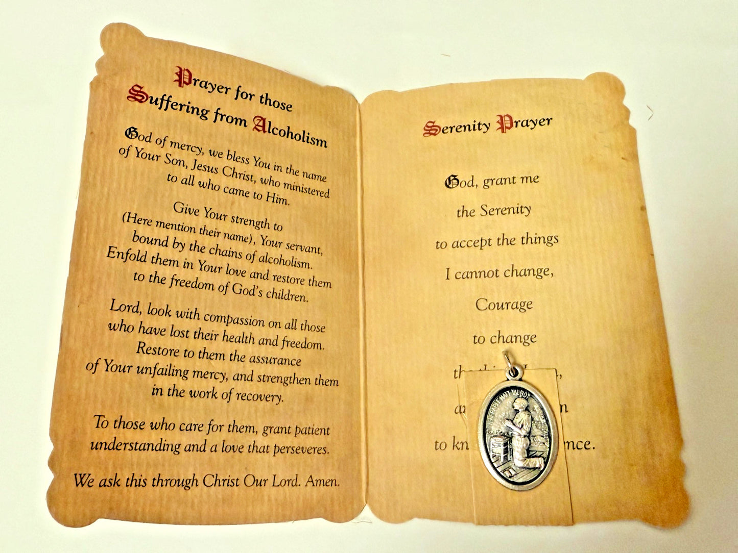 Venerable Matt Talbot (Patron  of Alcoholism) Prayer folder + Medal, New #PCM-31 - Journeys of Faith