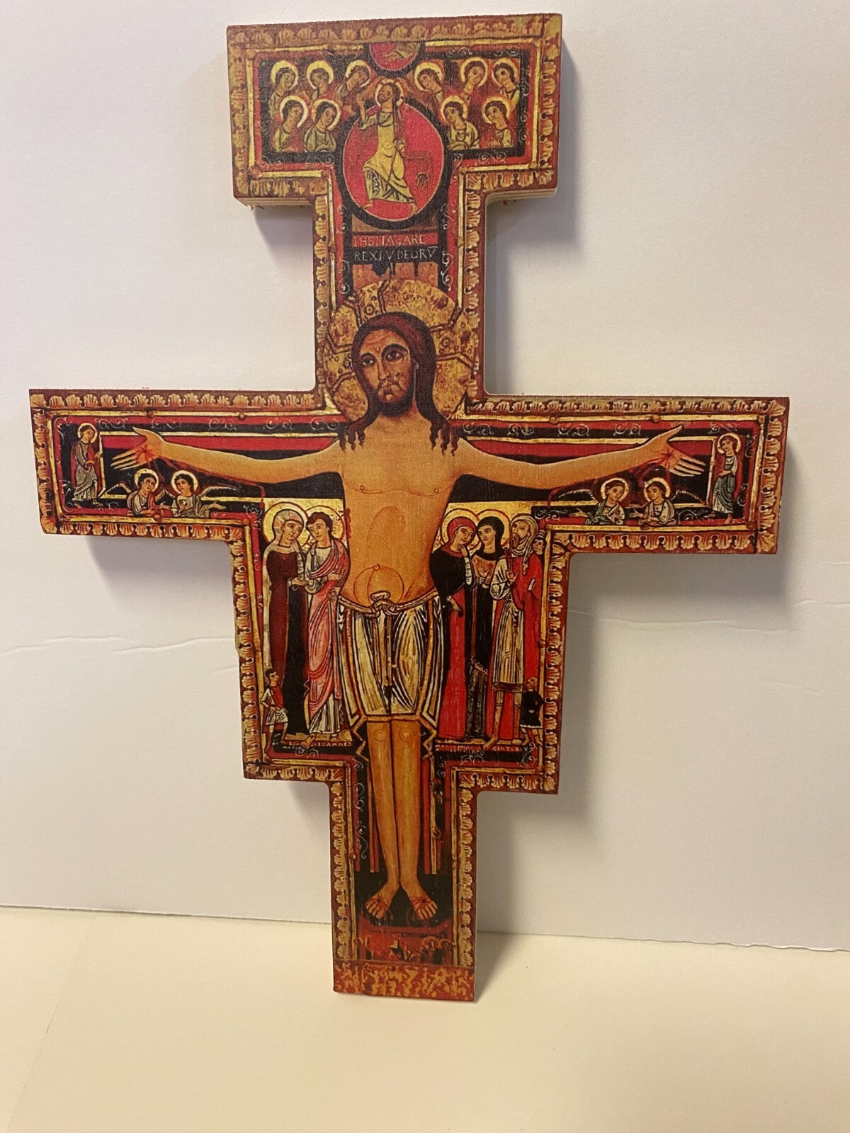 San Damiano Wood 10' Crucifix, New #AB-136 - Journeys of Faith