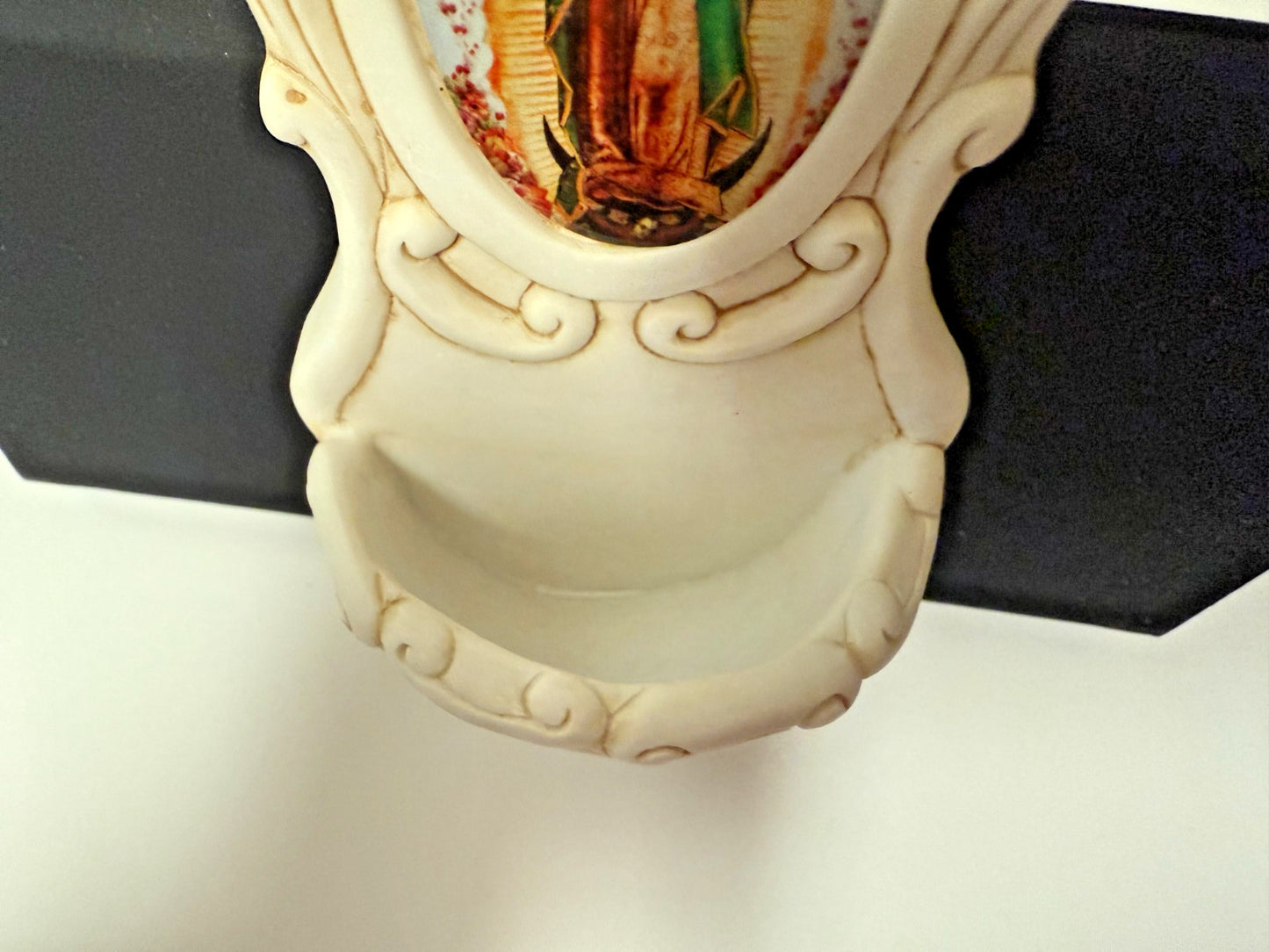 Our Lady of Guadalupe Holy Water 6.75" Font, New #AB-137 - Journeys of Faith
