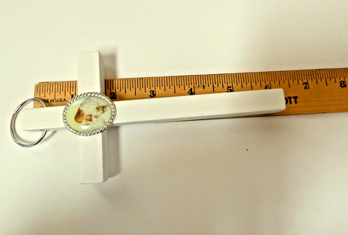 First Holy Communion Girl's White 6" Wood Cross,  New - #Gftshp-107 - Journeys of Faith
