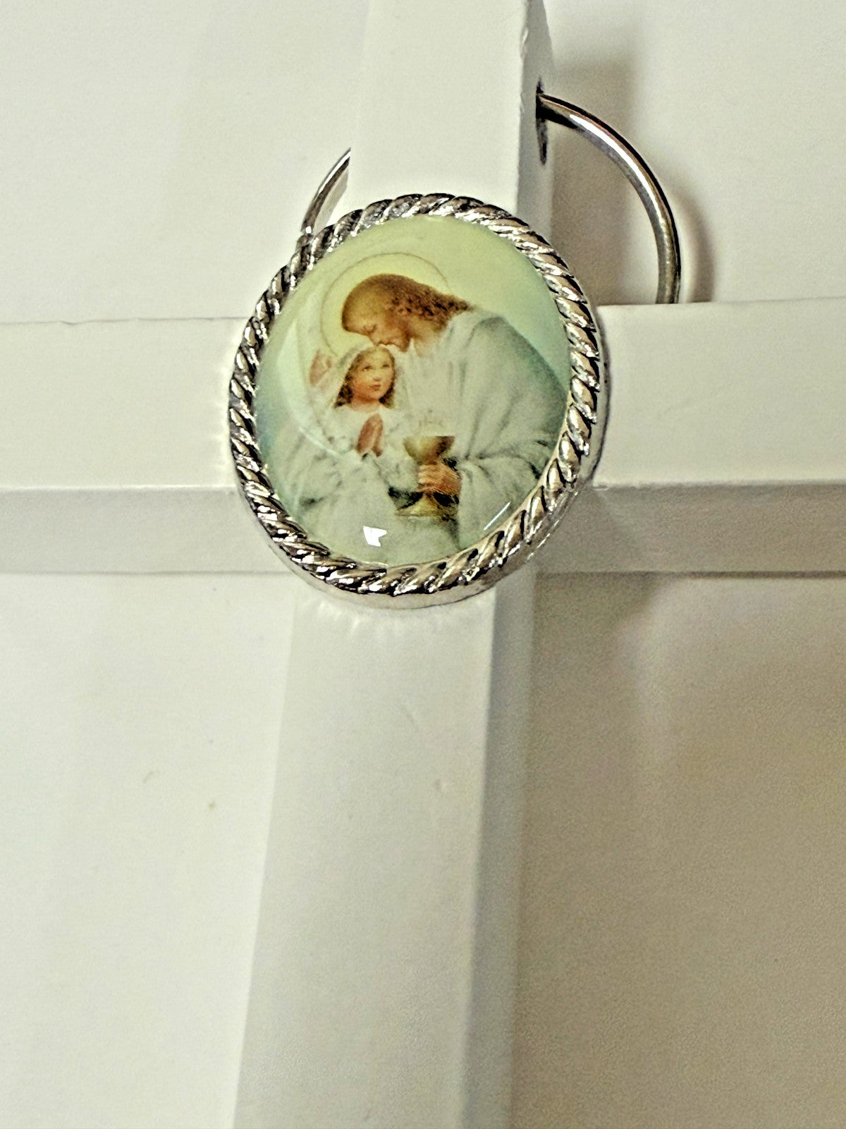 First Holy Communion Girl's White 6" Wood Cross,  New - #Gftshp-107 - Journeys of Faith