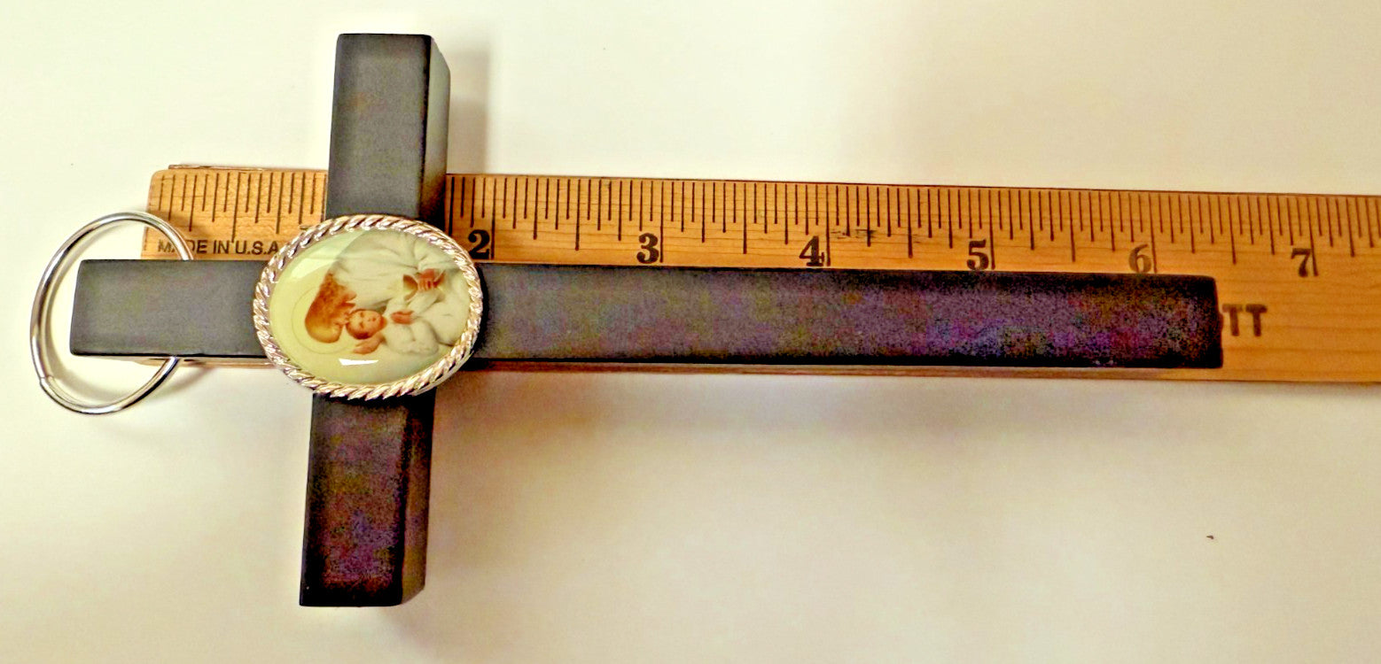 First Holy Communion Boy's Black 6" Wood Cross,  New - #Gftshp-105 - Journeys of Faith