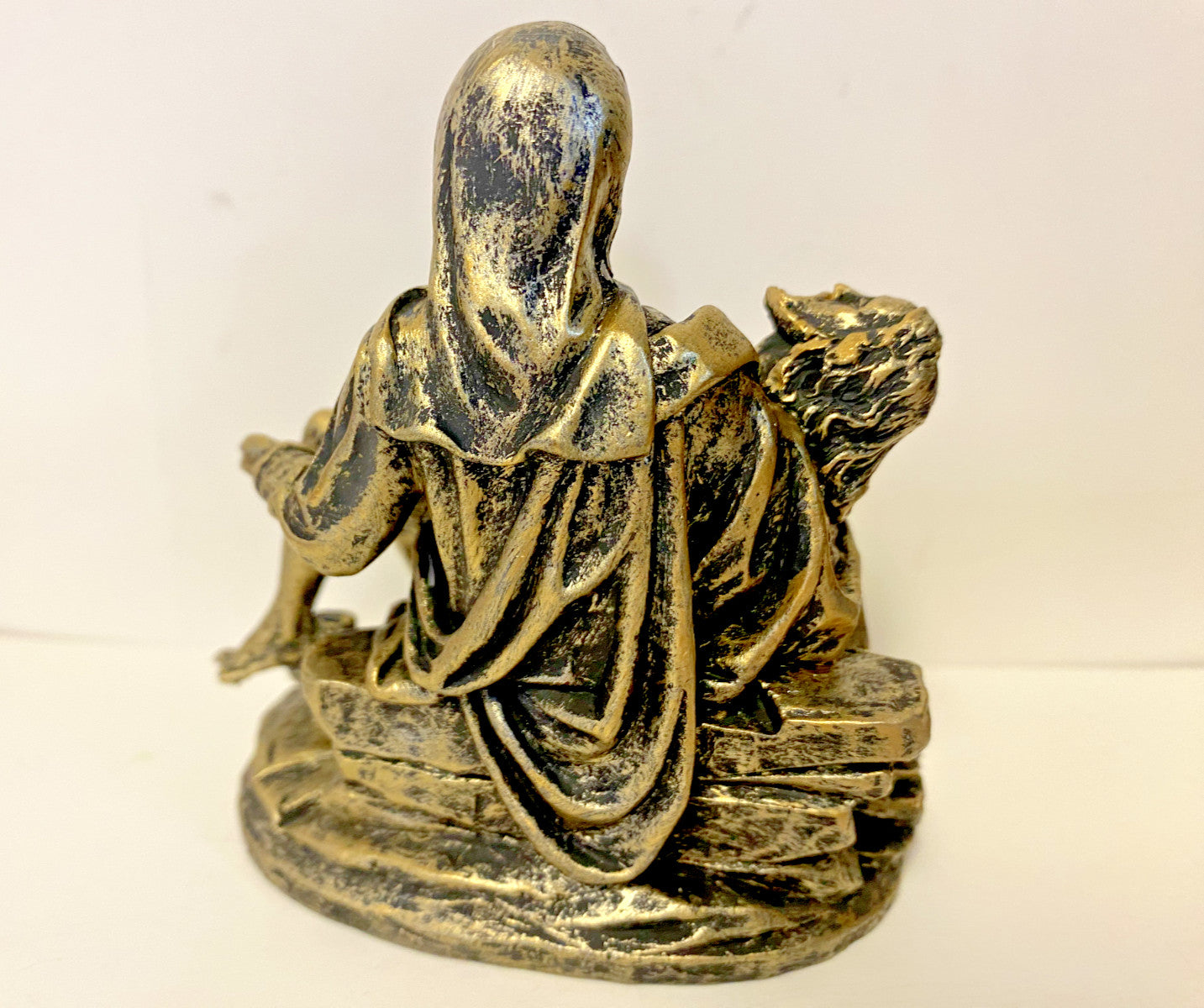 Pieta Bronze Finish Statue, 3,50" New AB-157