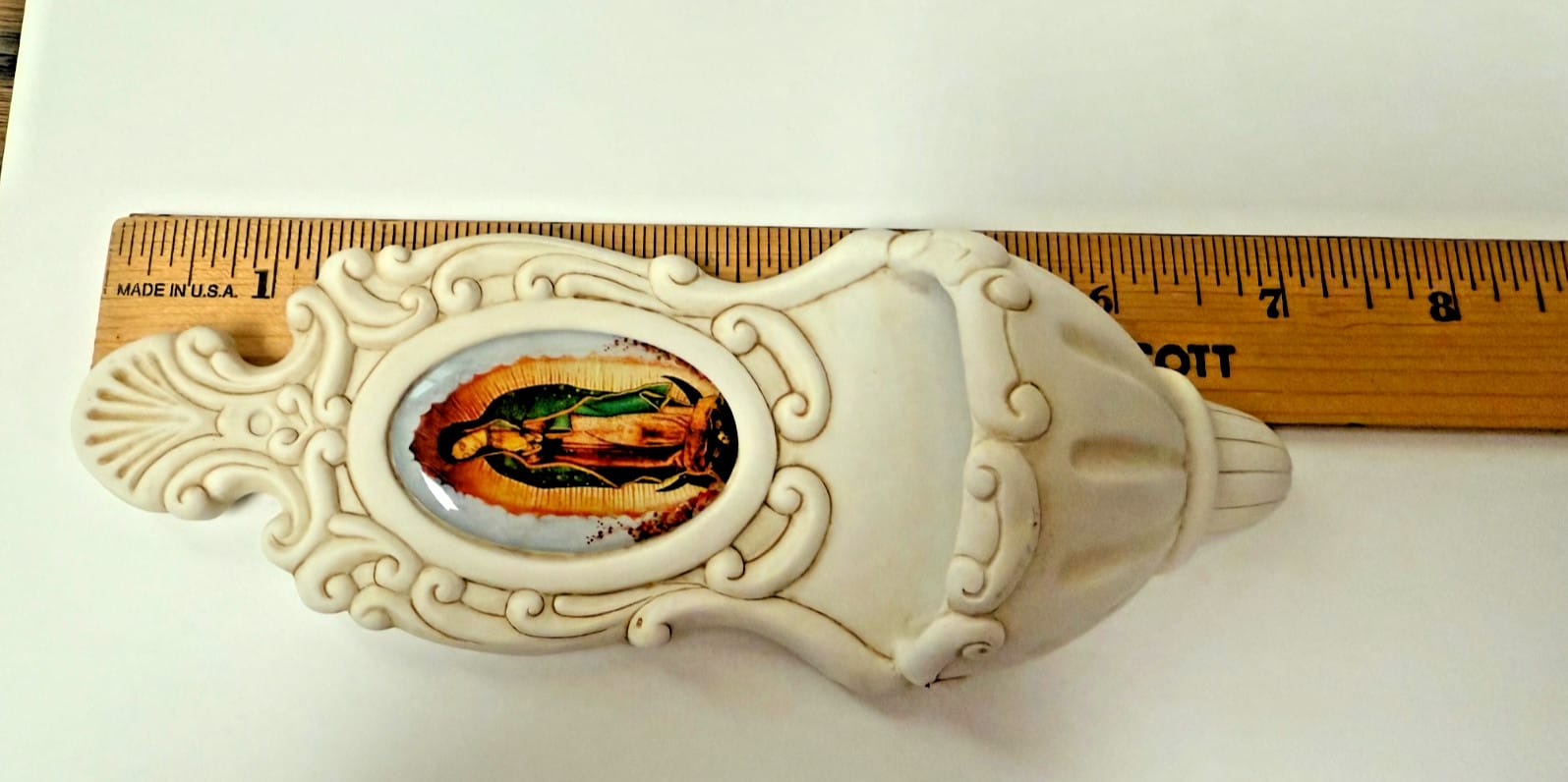 Our Lady of Guadalupe Holy Water 6.75" Font, New #AB-137 Journeys of Faith Collectibles:Religion & Spirituality:Christianity:Holy Water Fonts