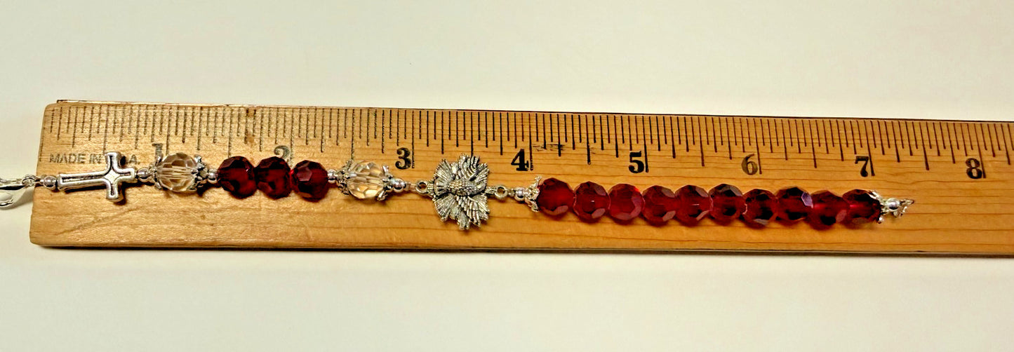 Confirmation Red Glass 7" Bracelet, New #Gftshp-146 - Journeys of Faith