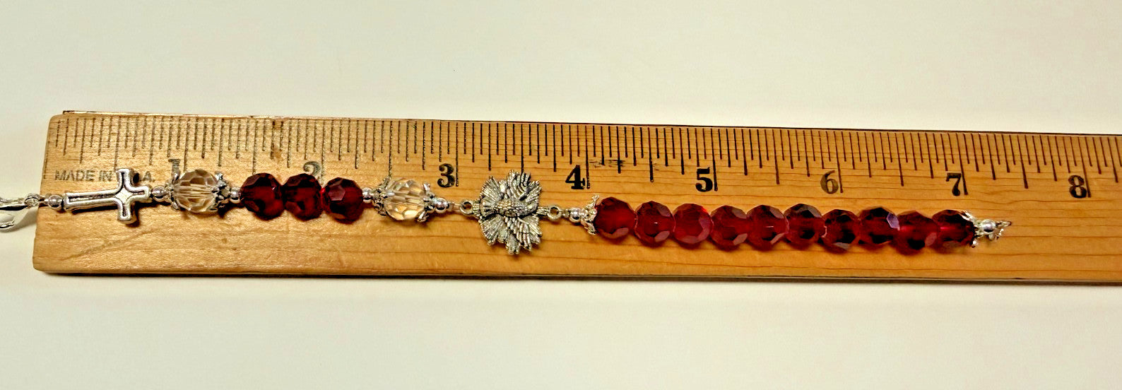 Confirmation Red Glass 7" Bracelet, New #Gftshp-146 - Journeys of Faith