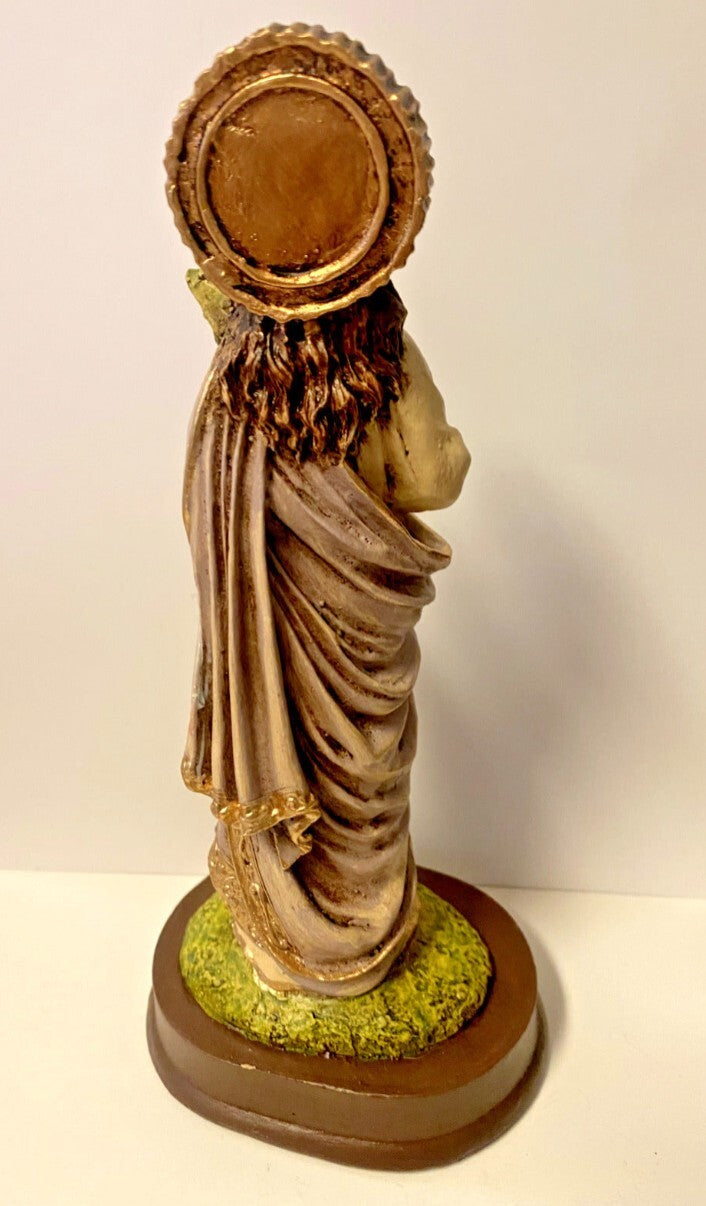 Saint Lucy Hand Painted 8" Statue, New From Colombia #L015 - Journeys of Faith