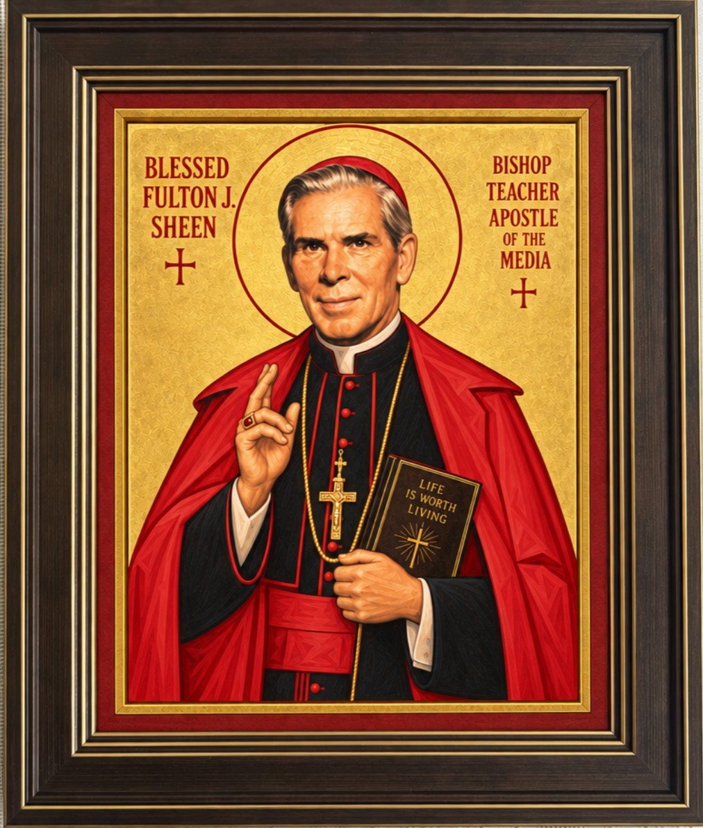 Blessed Fulton J Sheen Icon Framed, &nbsp;8" x 10", New #Gftshp-463-R2