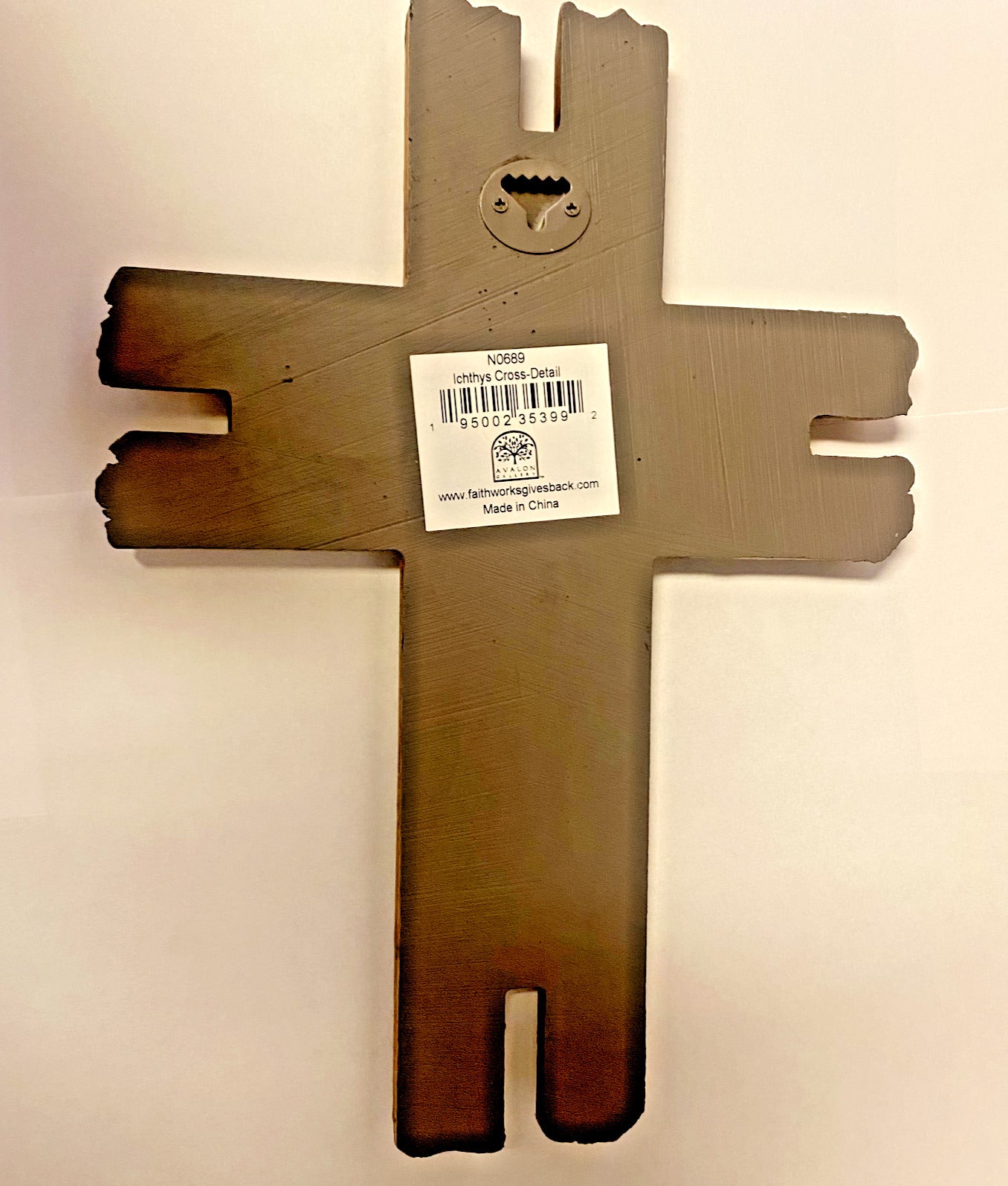 Ichthys 10" Wall Cross, New #AB-050 - Bob and Penny Lord