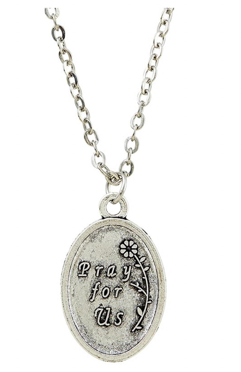 Padre Pio prayer card with medal and 20-inch chain, religious Christian collectible from Bob and Penny Lord.