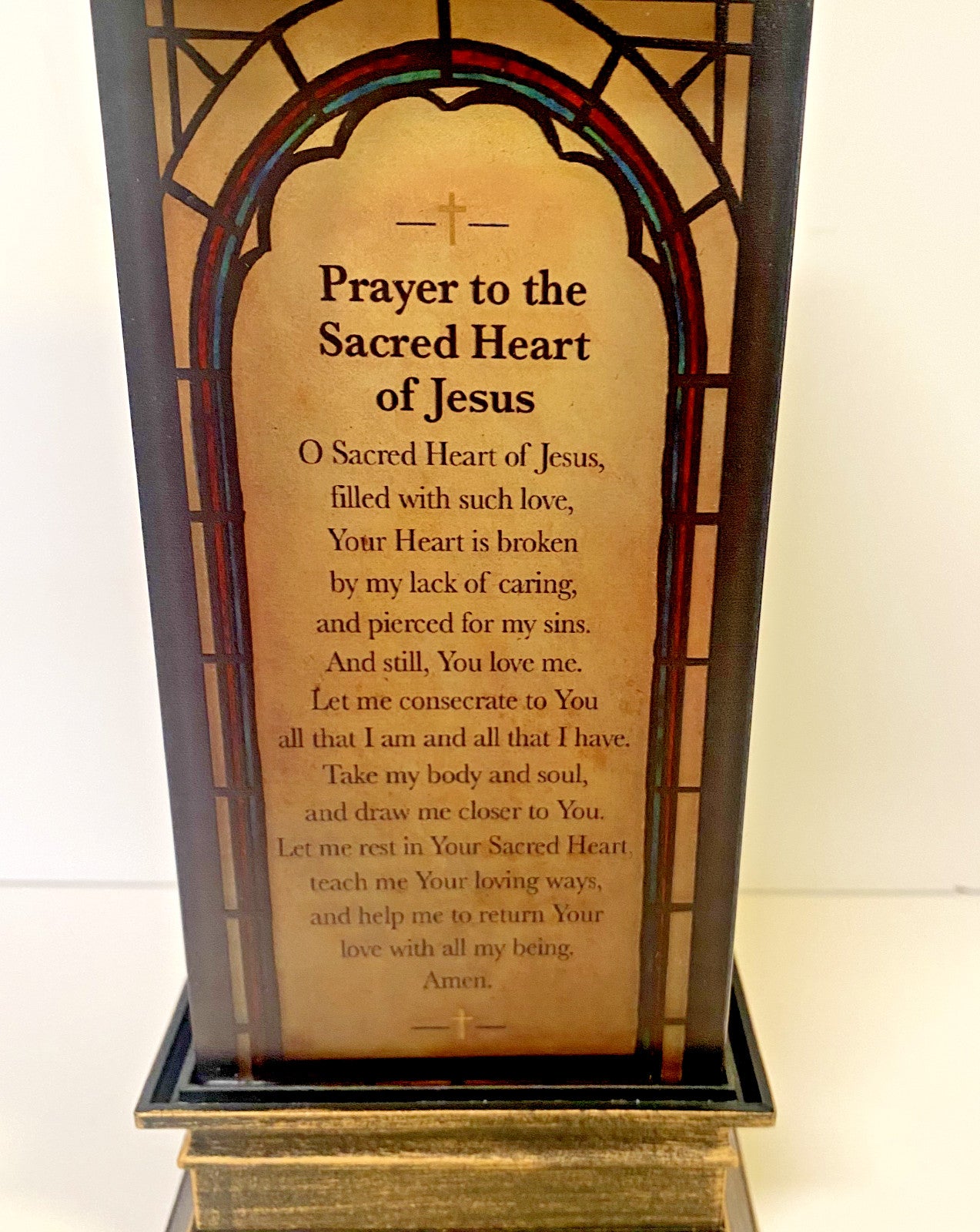 Sacred Heart Of Jesus 11" LED Lantern, New #RM-034 - Journeys of Faith