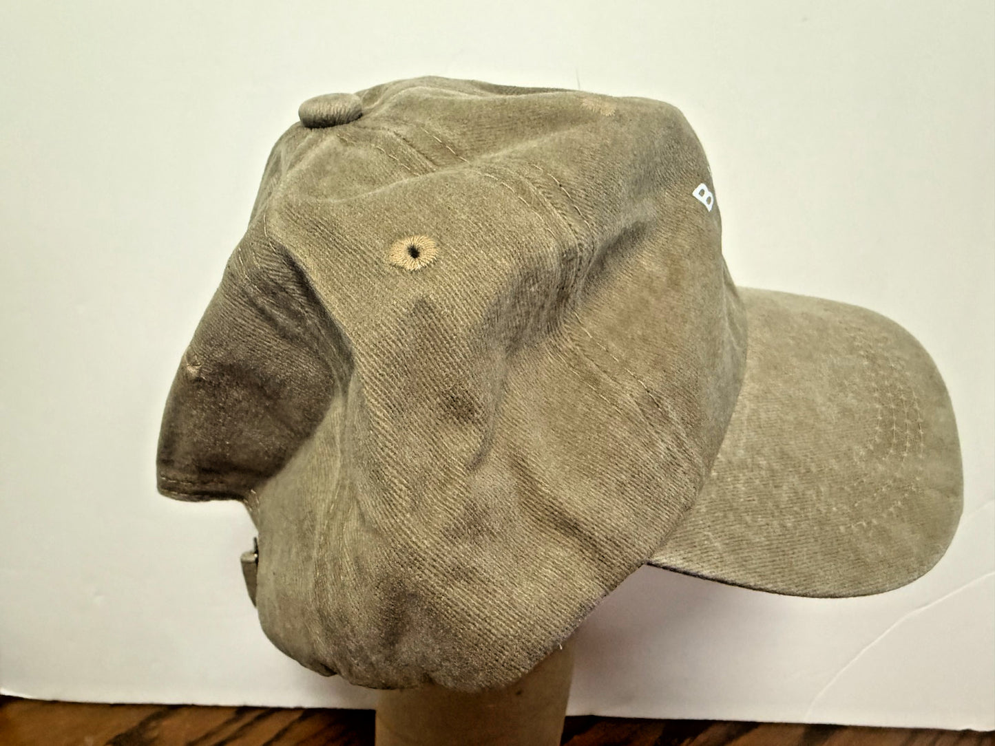 Vintage Distressed "BLESSED" Khaki Baseball Cap, New # Gftshp-191